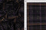 Double Knit Jacquard Plaid Fabric Heavyweight Stretch Material, 58/60" Wide