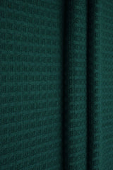 1 Yard Waffle Solid Knit Fabric, 58/60'' Wide Polyester Rayon Spandex Blend