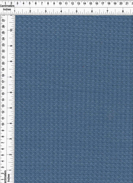 Waffle Solid Knit Fabric 1 Yard Soft Stretch Textured Material 58/60" Wide