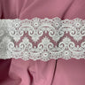 1 Yard Corded Double Sided Lace Trimming Embroidered on 100% Polyester Net Mesh 6.5? Wide