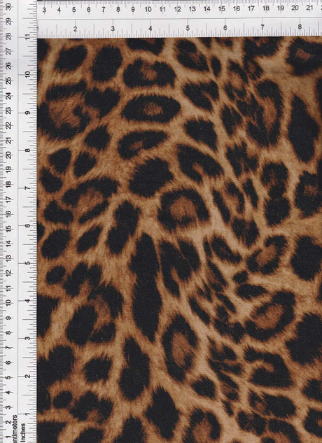 1 Yard French Terry Animal Print Knit Fabric, 58/60? Wide Polyester Rayon Spandex Blend