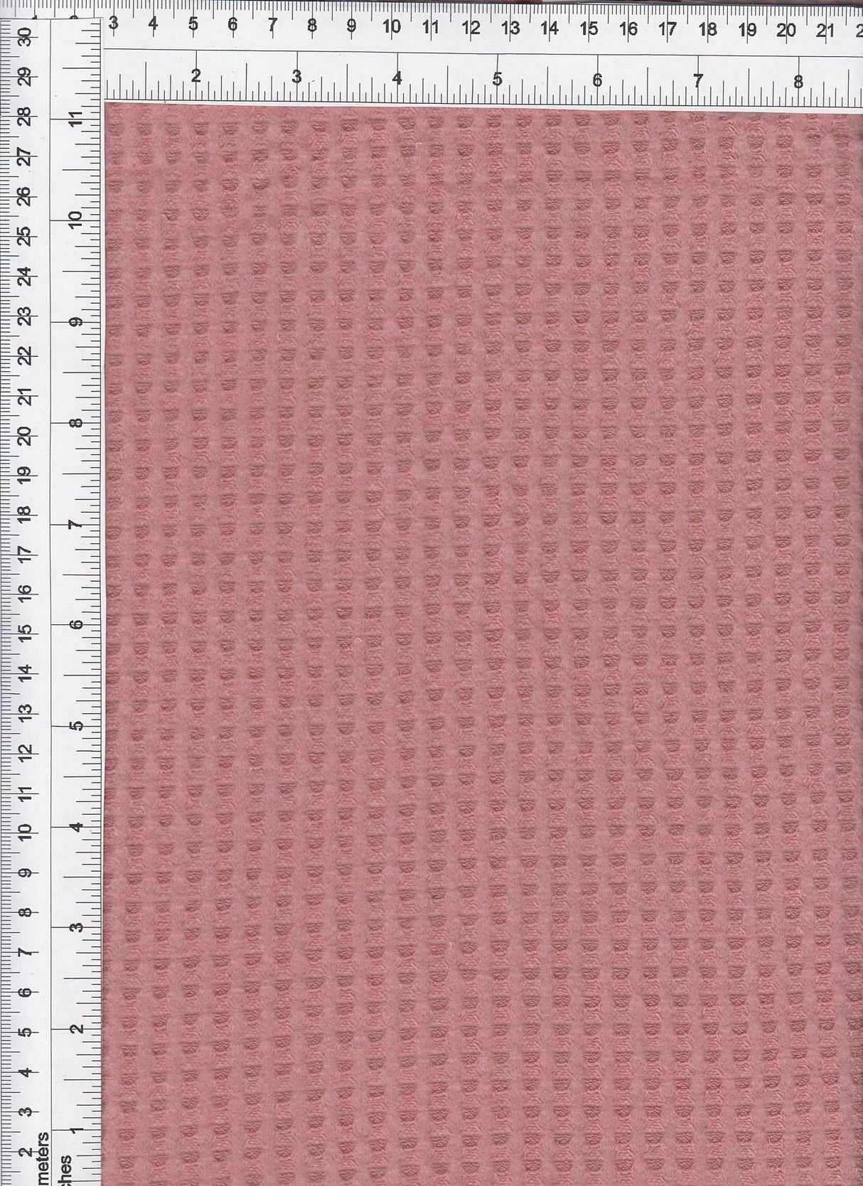 Waffle Brushed Solid Fabric 1 Yard Soft Stretch Textured Knit 58/60" Wide