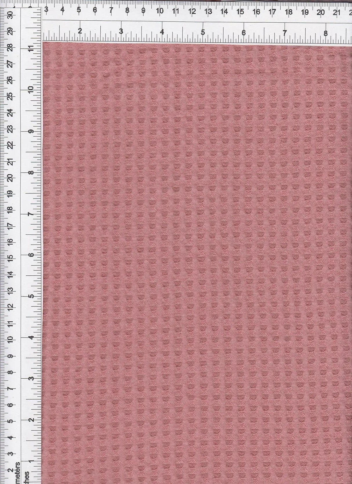 1 Yard Waffle Brushed Solid Fabric, 58/60? Wide Polyester Rayon Spandex Blend