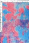 1 Yard Polyester Spandex Mesh Fishnet Fabric Tie Dye Print Soft Stretch Lightweight 58/59" Width