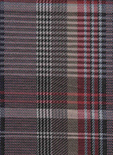 1 Yard Yarn Dyed Jacquard Plaid Knit Fabric 230 GSM, 58/60? Wide Poly Rayon Spandex Blend