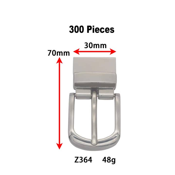 Men’s Reversible Pin Belt Buckle for Leather Belts