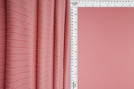 Stretch Rib Solid Knit Fabric 1 Yard of 8x3 Polyester Spandex Blend