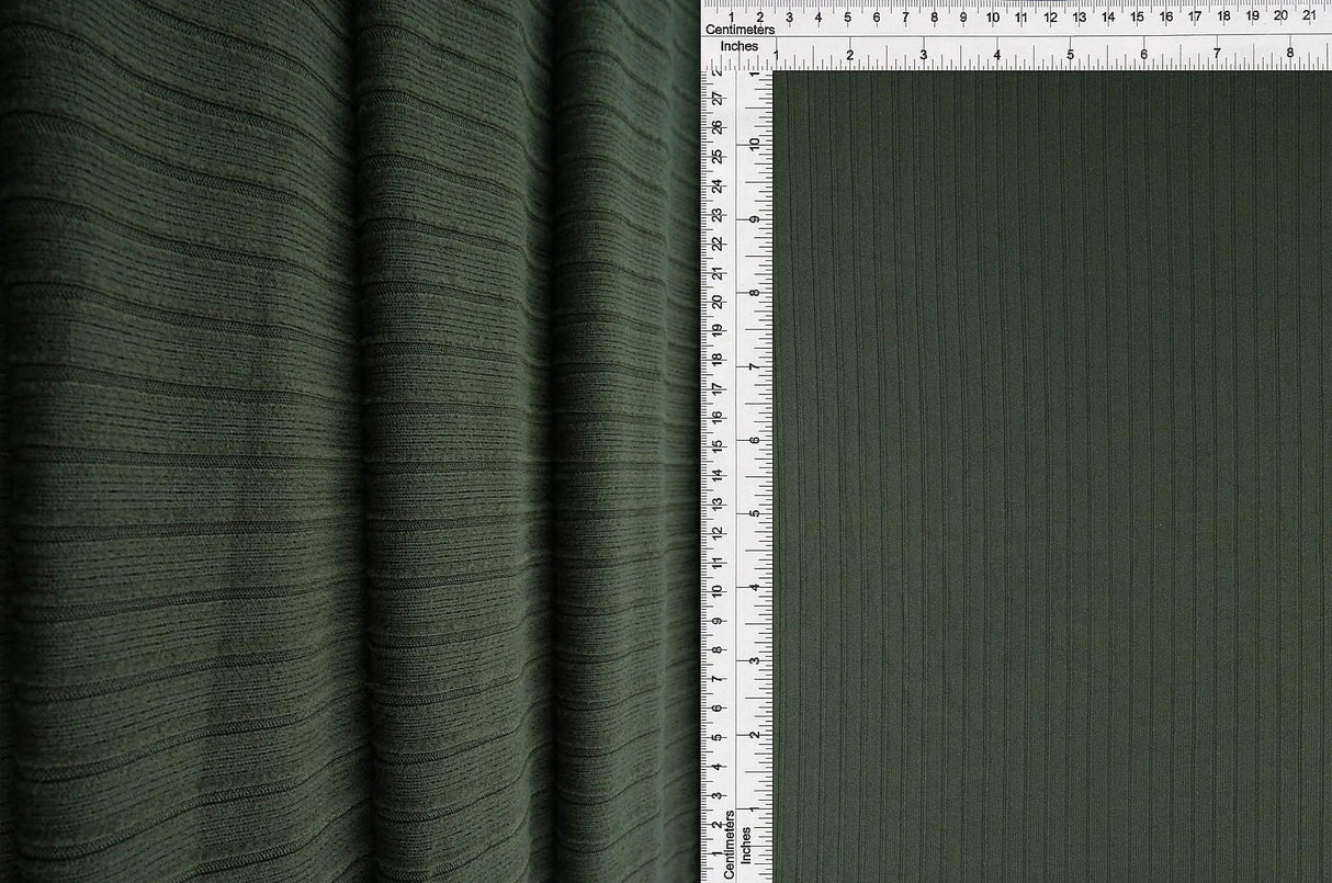 Solid 8x3 Rib Knit Fabric 58/60" Wide, Ideal for Tops & Dresses