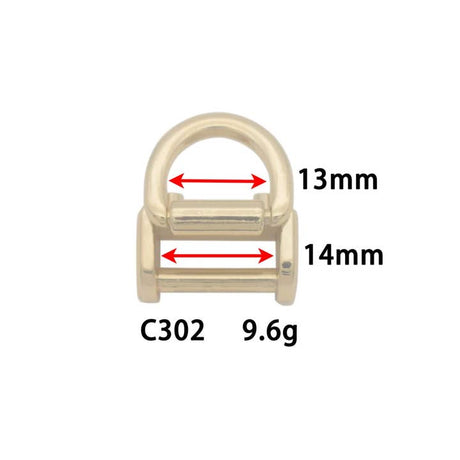 C302 Wholesale DIY Bag Side Swivel Hoist Ring Buckle Chain Buckle Hook Connector Bag Hanger Metal D Ring With Screw Clip for Strap Swivel Decoration Buckle with D Ring 15mm Good Quality