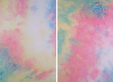 1 Yard Brushed DTY Tie Dye Knit Fabric 170 GSM, 58/60'' Wide Polyester Spandex Blend