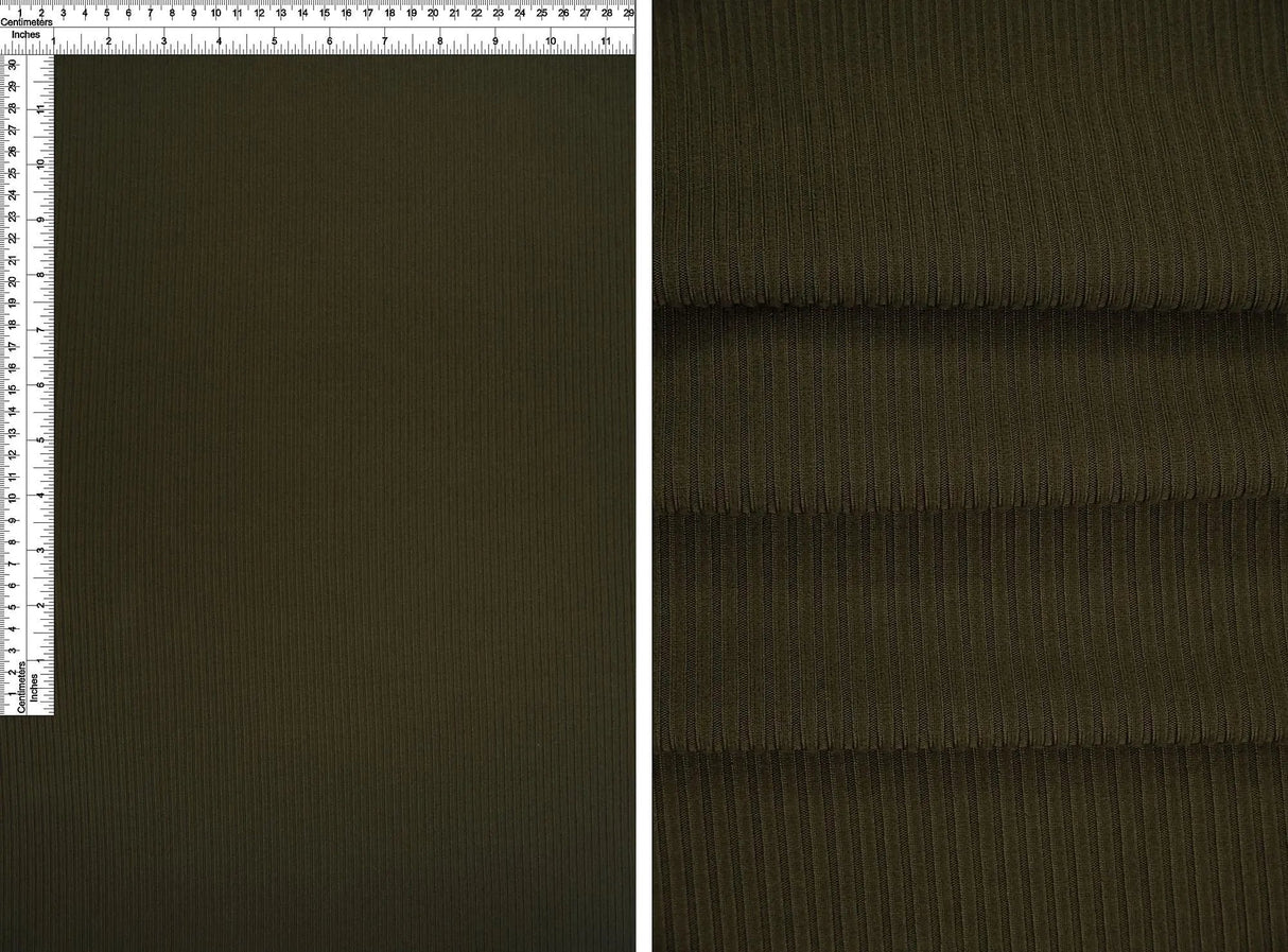 1 Yard 4x2 Yummy Rib Solid Knit Fabric, 58/60'' Wide Polyester Spandex Blend