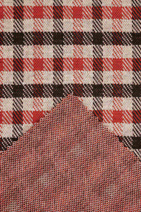 1 Yard Plaid Double Knit Jacquard Fabric Stretch Polyester Rayon Spandex 58/60 Inches Wide