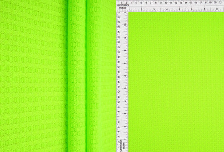 Waffle Solid Knit Fabric 1 Yard Soft Stretch Textured Material 58/60" Wide