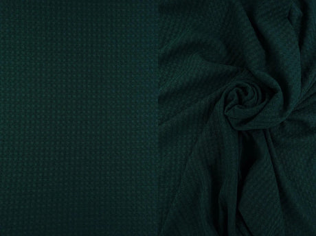 Waffle Solid Knit Fabric 1 Yard Soft Stretch Textured Material 58/60" Wide