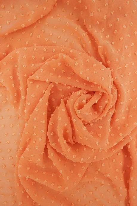 1 Yard Swiss Dot Chiffon Solid Woven Fabric Lightweight Sheer Drapery 57/58" Width