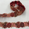1 Yard Beaded Corded Embroidered Lace Trim 1.5" Wide 100% Polyester Organza for Dresses & Costumes