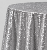 Glitz Sequin Tablecloth 90 Inch Round Durable Polyester Party