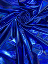 Holographic Metallic Foil Polyester Spandex Jersey Knit Fabric - Silver, Gold, Royal, Blue, Green, Charcoal Gray, Magenta, 58"-60" Width