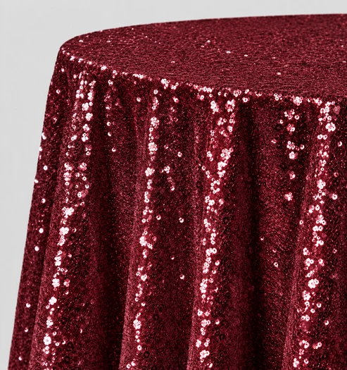 Glitz Sequin Round Tablecloth 90 Inch Sparkle Polyester Cover