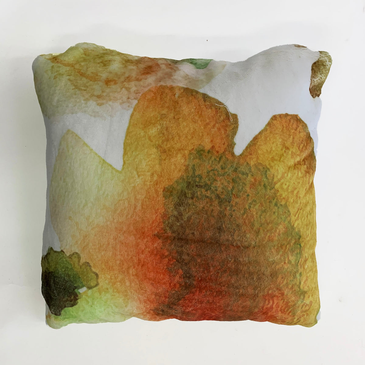 Soft Cozy Fuzzy Faux Fur Mosaic Floral Print Pillow for Elegant Home Décor