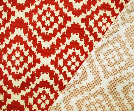 1 Yard Orange-Beige Abstract Diamond Bullet Knit Stretch Spandex Fabric Textured 60 Inches