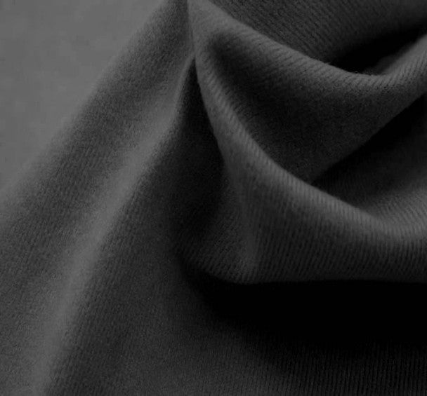 Alova Suede Black Fabric, 100% Polyester, 58/60" Wide, Soft & Durable, 1 yard