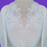 1 Pair Beaded Lace Applique Embroidered on 100% Polyester Organza 8.75" x 4.25" Each Side