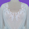 1 Pair Beaded Lace Applique Embroidered Satin Applique 10.75" x 3.25" Each