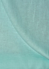 1 Yard Aqua Pure Linen Fabric, Washed Softened Midweight 5.5 oz 58 Inches Wide