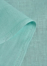 1 Yard Aqua Pure Linen Fabric, Washed Softened Midweight 5.5 oz 58 Inches Wide