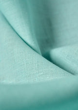 1 Yard Aqua Pure Linen Fabric, Washed Softened Midweight 5.5 oz 58 Inches Wide