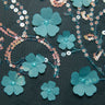 1 Yard Tulle Lace Fabric Embroidered with Applique and Incredible 3D Floral Pattern, 52" Wide