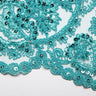 1 Yard Tulle Lace Fabric Embroidered with Sequins and Intricate Floral Pattern, 52" Wide