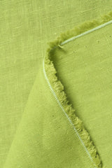 1 Yard Chartreuse Softened Linen Fabric, Lightweight Solid 62 Inches Wide for Apparel and Home Décor