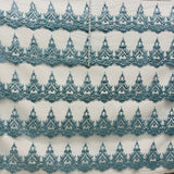 1 Yard 55" Wide Glitter Mesh Fabric Lace Elegant Polyester for Quinceanera & Formal Wear