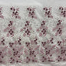 1 Yard Exquisite Off White Beaded 3D Floral Lace Fabric on Net Mesh 52 inch Width