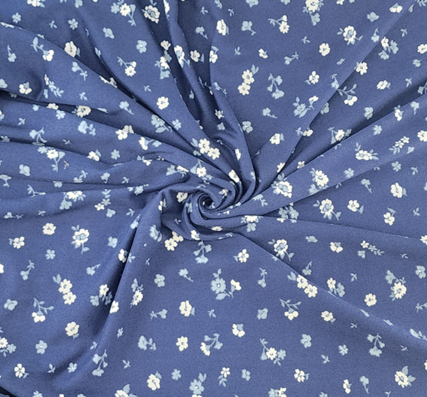 1 Yard Soft Brushed DTY Navy Fabric 58/59" Wide, Fluffy Textured Polyester for Apparel