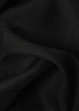 1 Yard Softened Black Linen Fabric Lightweight Solid 58 Inches Wide for Apparel and Home Décor