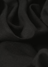 1 Yard Black Solid Pure Linen Fabric, Midweight Softened 54 Inches Wide for Apparel and Décor