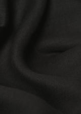 1 Yard Black Solid Pure Linen Fabric, Midweight Softened 54 Inches Wide for Apparel and Décor