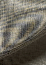 1 Yard Exceptional Irish Pure Linen Black Tweed Stripe Fabric 62"/60" Width