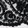 1 Yard Tulle Lace Fabric Embroidered with Sequins and Intricate Floral Pattern, 52" Wide