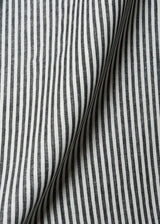 1 Yard Pure Linen Yarn Dyed 1/4 Inch Stripe Two Tone Natural Off Fabric 58 Inch White