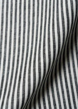 1 Yard Pure Linen Yarn Dyed 1/4 Inch Stripe Two Tone Natural Off Fabric 58 Inch White