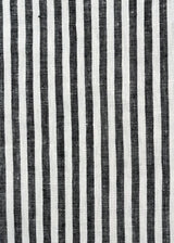 1 Yard Pure Linen Yarn Dyed 1/4 Inch Stripe Two Tone Natural Off Fabric 58 Inch White