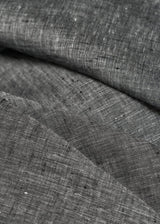 1 Yard Black or Off White 2 Tone Melange Linen Fabric Lightweight Flat Weave 58 Inches Wide