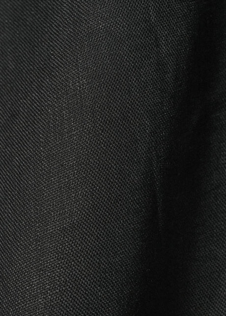 1 Yard Solid Black Midweight Pure Linen Fabric 8 oz Durable 60 Inches Wide