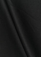 1 Yard Black Pure Linen Fabric 7 oz Flat Weave 58 Inches Wide