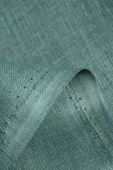 1 Yard Bluegreen Pure Linen Fabric, Washed Softened Midweight 5.5 oz 58 Inches Wide
