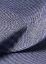 1 Yard Irish Pure Linen Blue Tweed Stripe Fabric 62"/60" Width